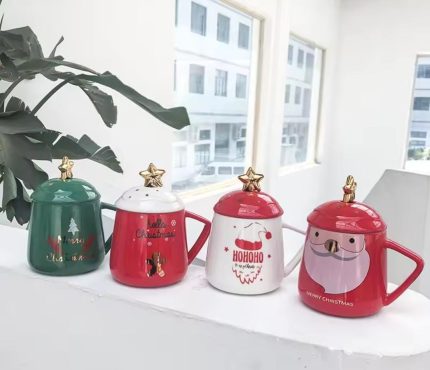 TAZA NAVIDEÑA CON CUCHARA 🌟🎄